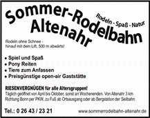 Sommerrodelbahn Altenahr