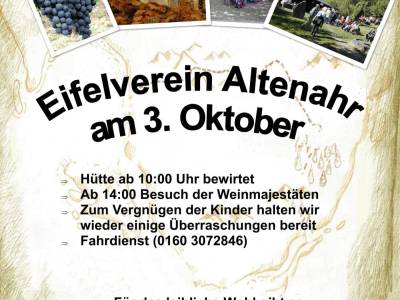 Wandertag und Hüttenfest am 03.10.2024