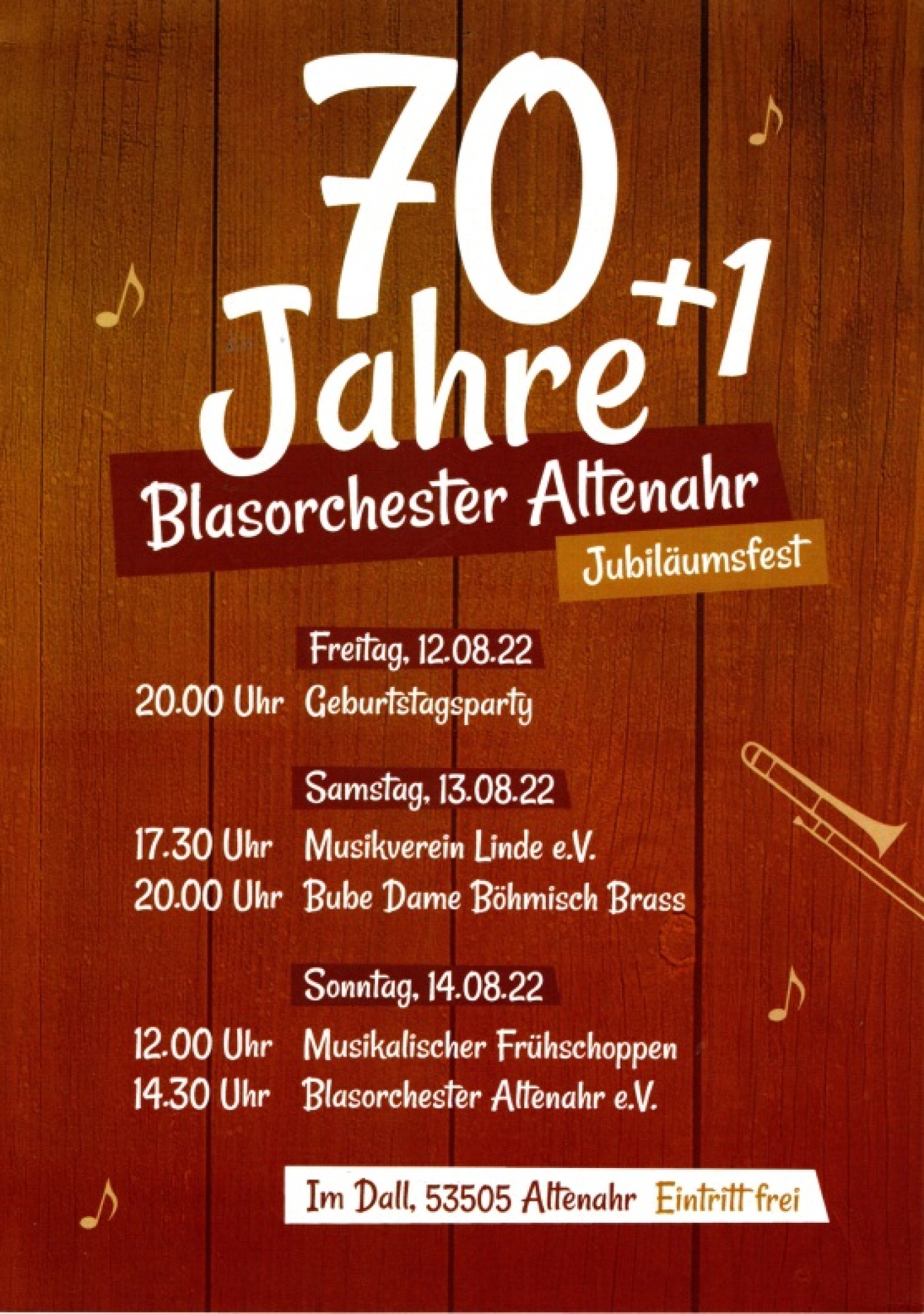 70 + 1 Jahre Blasorchester Altenahr - Jubiläumsfest