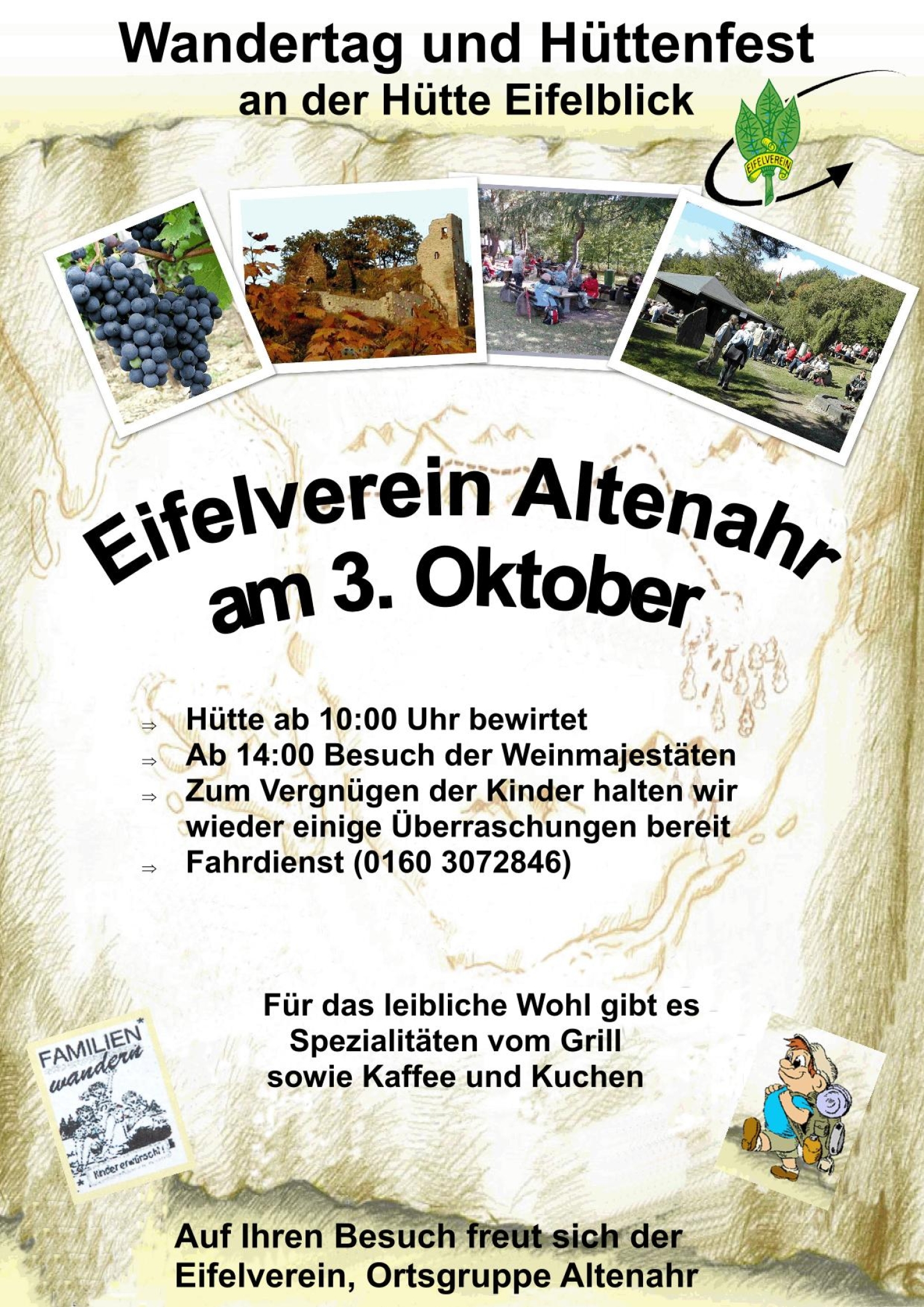 Wandertag und Hüttenfest am 03.10.2024