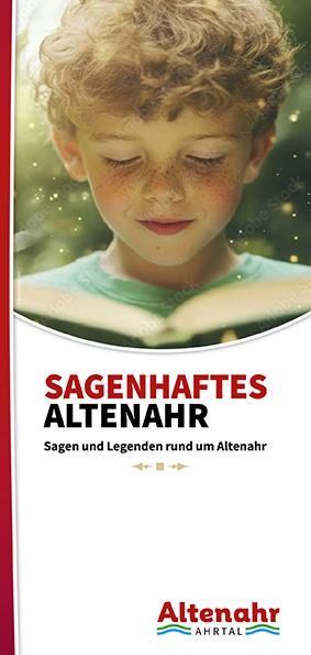 Titelbild des Flyers „Sagenhaftes Altenahr“. Sagen und Legenden rund um Altenahr.